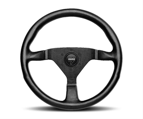 MOMO Monte Carlo 350MM Black Leather Black Stitch Steering Wheel MCL35BK1B
