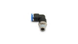 Vibrant Male Elbow Pneumatic Vacuum Fitting (1/4in NPT Thread) - for use with 3/8in(9.5mm) OD tubing
