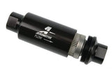 Aeromotive In-Line Filter - AN-08 Size Male - 10 Micron Microglass Element - Bright-Dip Black