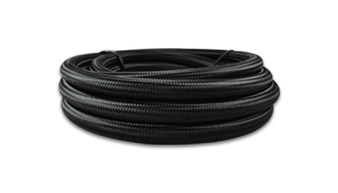 Vibrant -8 AN Black Nylon Braided Flex Hose w/ PTFE liner (5FT long)