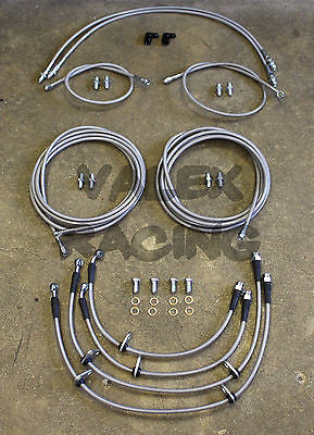 COMPLETE FRONT & REAR BRAKE LINE REPLACEMENT KIT 96-00 HONDA CIVIC W/REAR DISC
