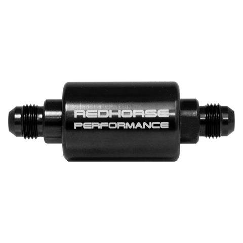 Redhorse Performance Fuel Filter 4151-06-2; Gasoline 100 Microns Black Anodized Stainless