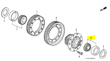 Honda Bearing, Taper (40X68X22) (NTN) - (91006-PX5-008)