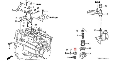 Honda OEM K Series Shift Arm 24411-PPP-010