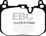 EBC 2015+ Mini Cooper John Cooper Works Redstuff Front Brake Pads DP32271C