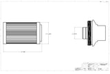 Aeromotive Fuel Male AN-08, 100m Stainless Filter 12379 Diagram