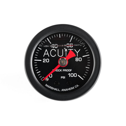 ACUiTY Instrument 100 PSI Fuel Pressure Gauge in Satin Black Finish