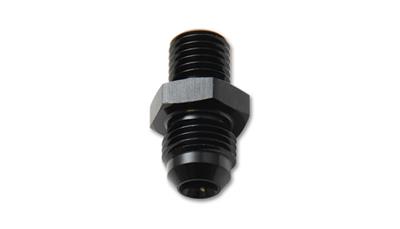 Vibrant Performance 16604 Adapter Fitting; Fabrication Components; -4AN Male To 10 Millimeter x 1.0 Thread Male; Andodized; Black; Aluminum; Single