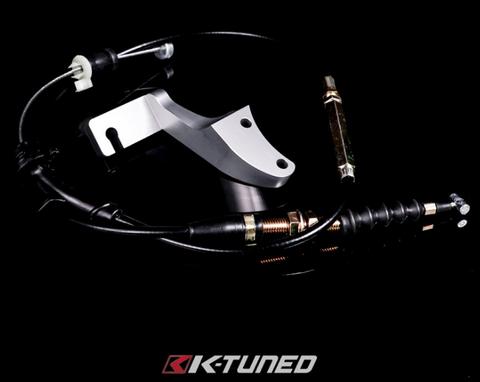 K-Tuned K-Swap Throttle Cable & Bracket (Aluminum)