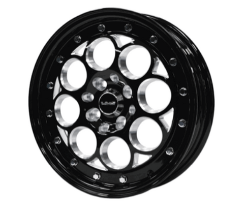 VMS Racing Revolver Rear Drag Wheel 15x3.5 4x100/4x114 Black Milling w ...