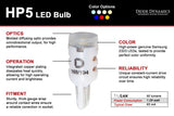 Diode Dynamics 921 HP5 LED Bulbs Diagram