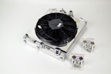 CSF 2858X - Universal Half Radiator w/ -16AN & Slip-On Fittings/ 12in SPAL Fan & Shroud