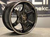 VMS Racing Superhawk Wheel 15x7 4x100 / 4x114.3 +30 Offset Black Milling Finish VWSH001