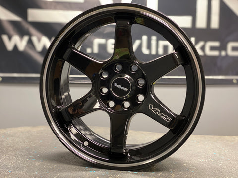 VMS Racing Superhawk Wheel 15x7 4x100 / 4x114.3 +30 Offset Black Milling Finish VWSH001