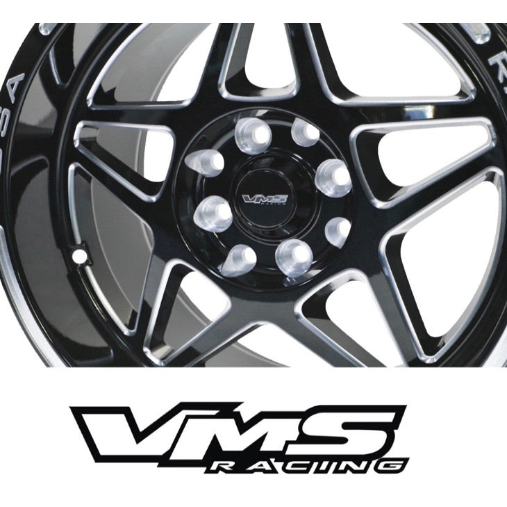 VMS Racing DELTA Drag Race 15x8 4x100 +20 Black Milling VWDA001 โ RevlineKC