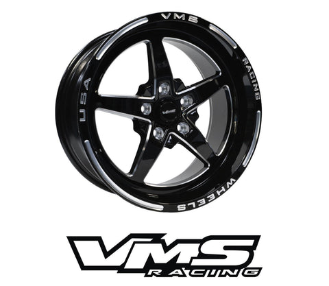 VMS WHEELS STREET DRAG RACE V-STAR WHEEL 17X8 5X114.3 35 OFFSET